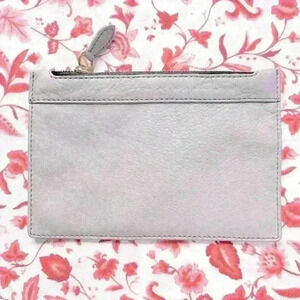 orYANY Flat Leather Pouch Clutches Grey‎